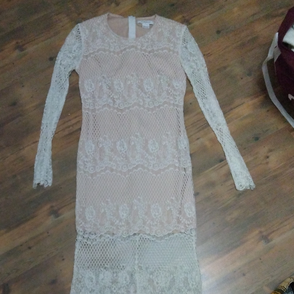 Elegant Lace Long Sleeve Dress